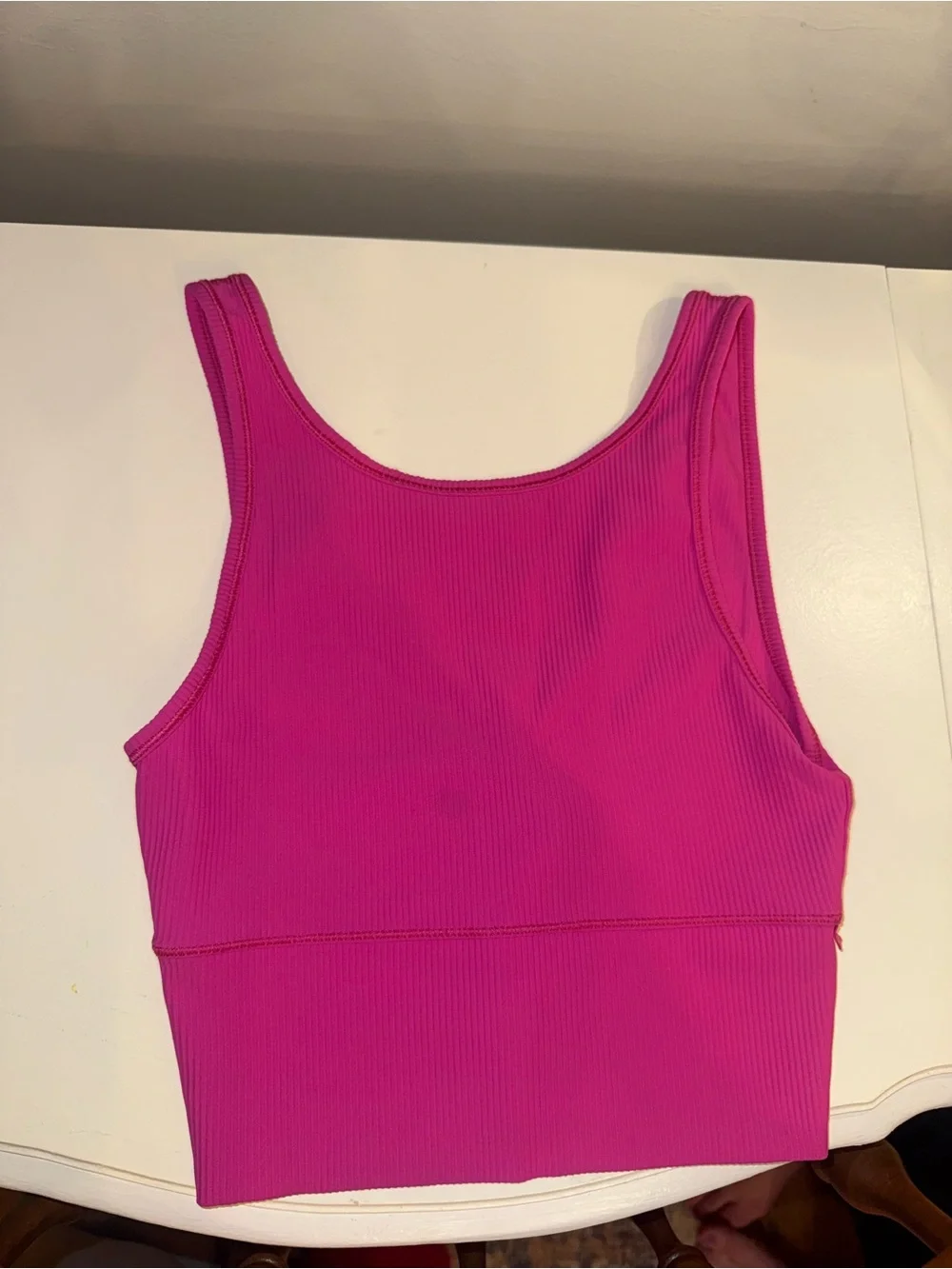 Lululemon power ribbed fuchsia tank, Reversible can be worn many ways!